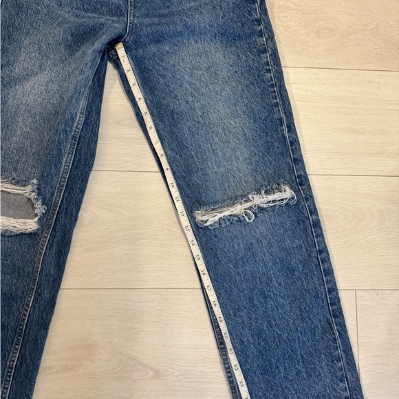 Triarchy x Josephine Skriver High Waisted Wide-Leg Distressed Jeans Sustainable - Picture 9 of 11